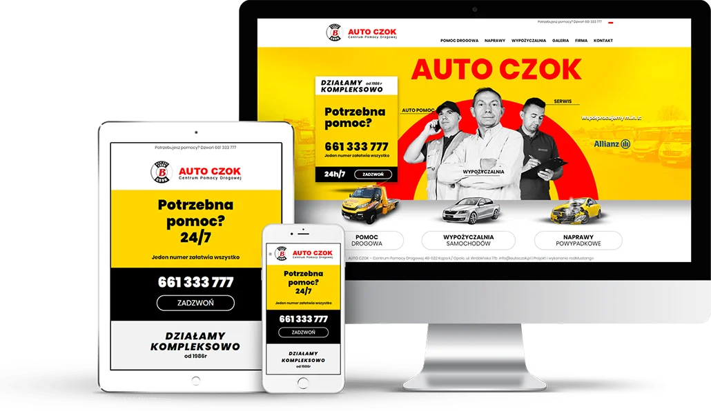 AUTO CZOK - Strony internetowe Warszawa, Kampanie Google i Social Media